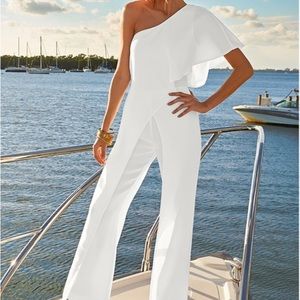 White One Shoulder Jumpsuit